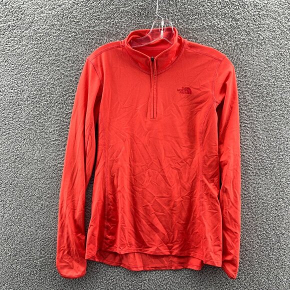 The North Face 1/4 Zip Flash Dry Pullover Shirt Jacket Womens Medium Salmon - Picture 1 of 9